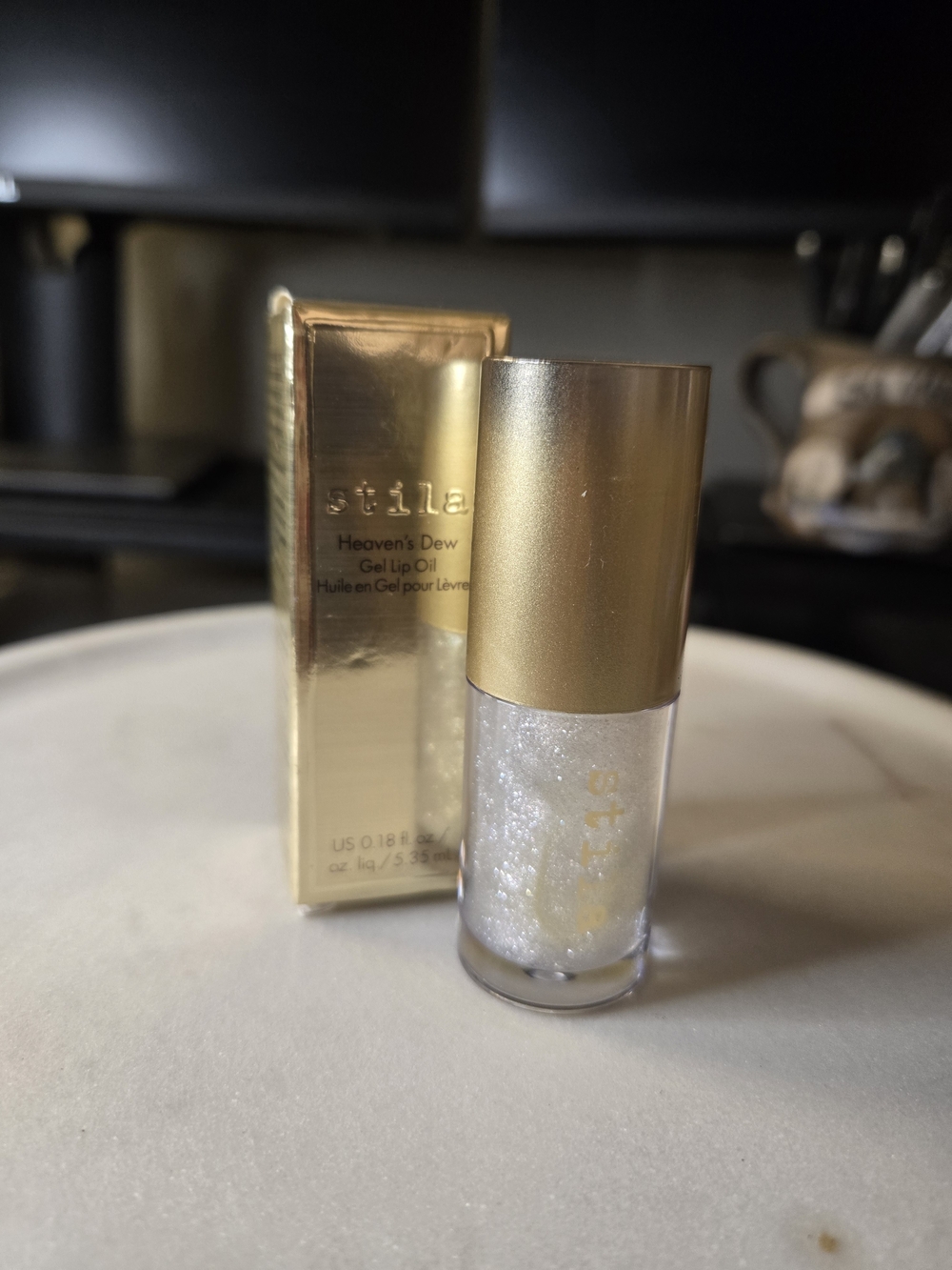 Stila Heaven's Dew Gel Lip Oil in Shimmery MOONDUST NIB